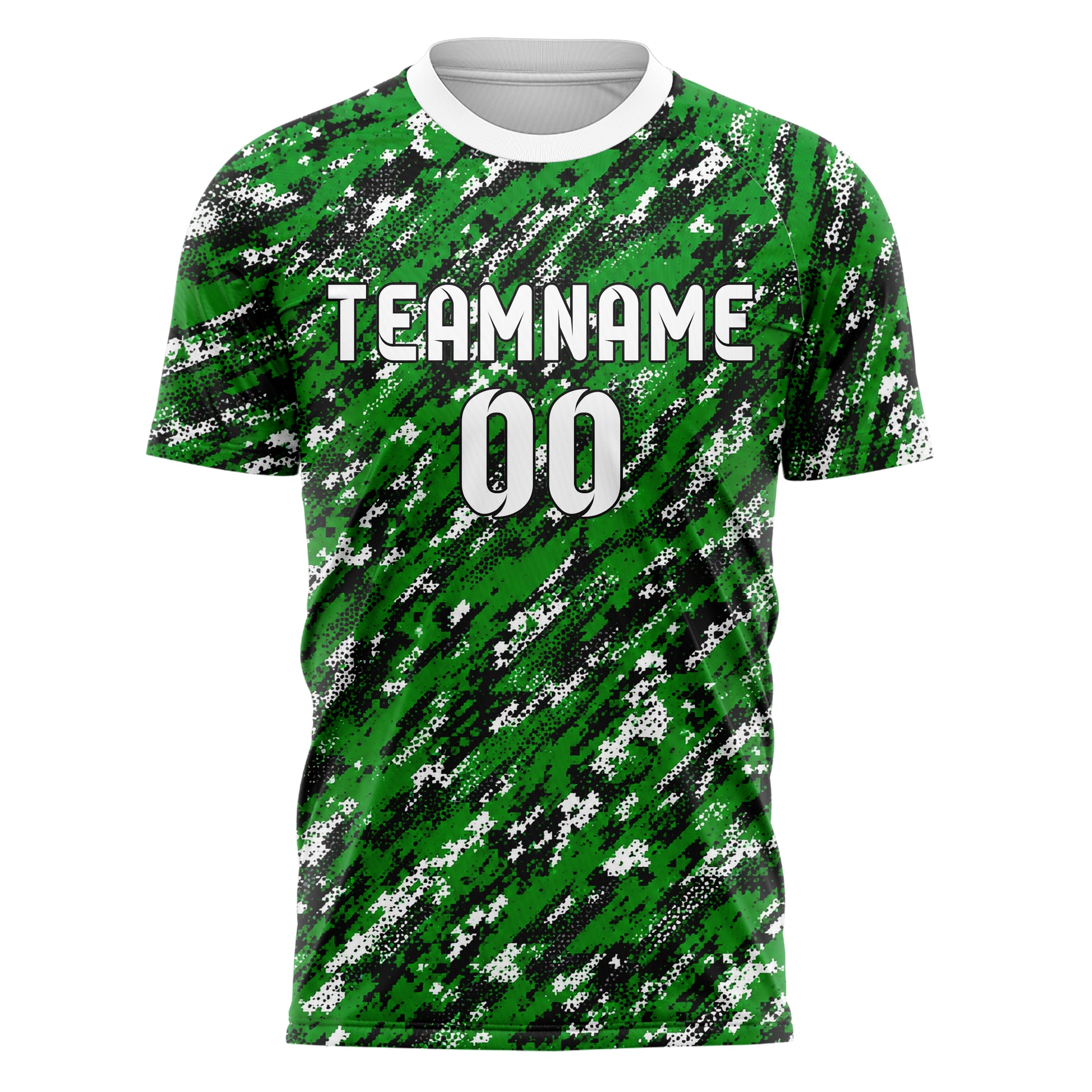 Kellygruen klassisches Camouflage Urban Camo Design 07-0016 individuelles Fußballtrikot front