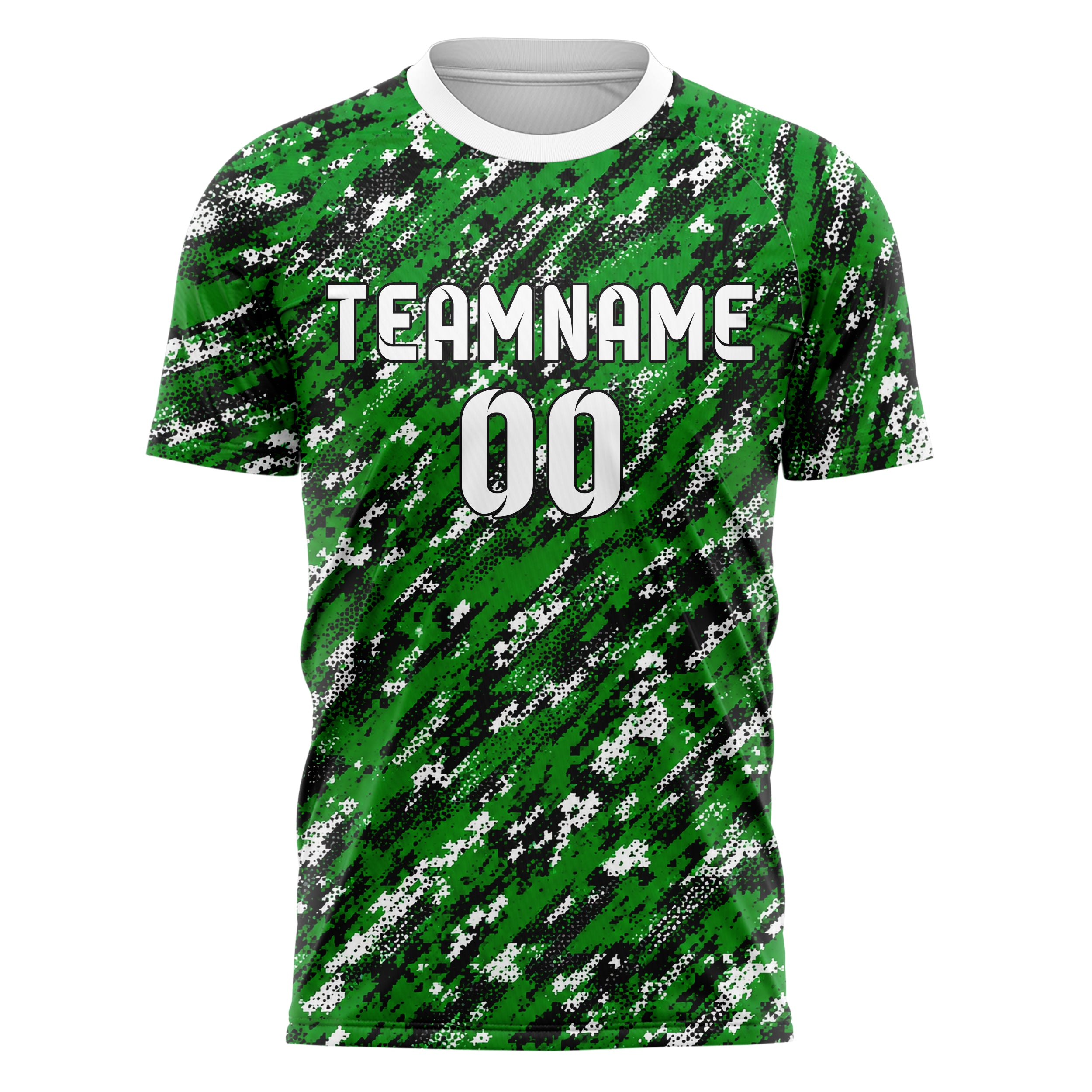 Kellygruen klassisches Camouflage Urban Camo Design 07-0016 individuelles Fußballtrikot front