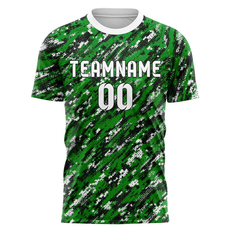 Kellygruen klassisches Camouflage Urban Camo Design 07-0016 individuelles Fußballtrikot front