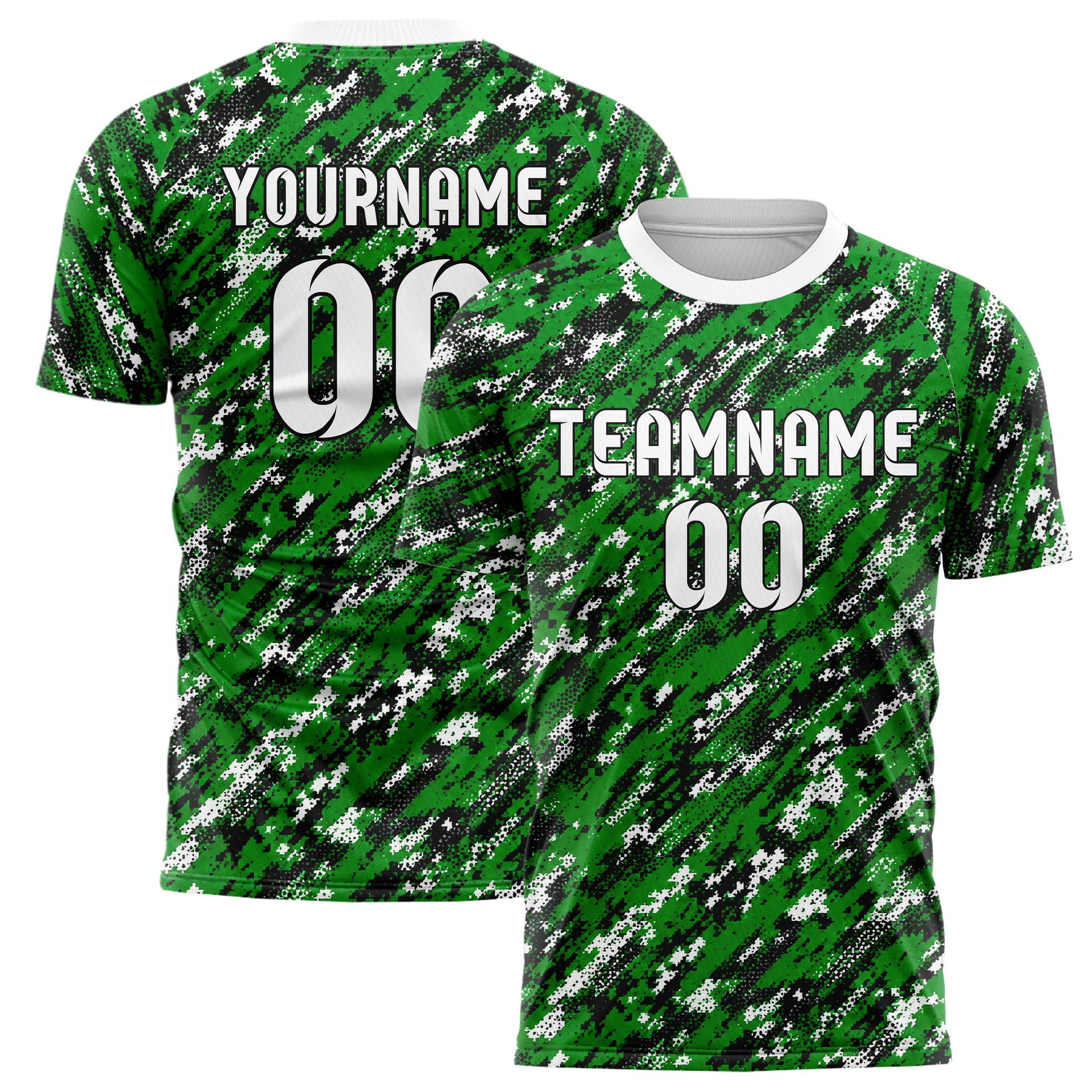 Kellygruen klassisches Camouflage Urban Camo Design 07-0016 individuelles Fußballtrikot main