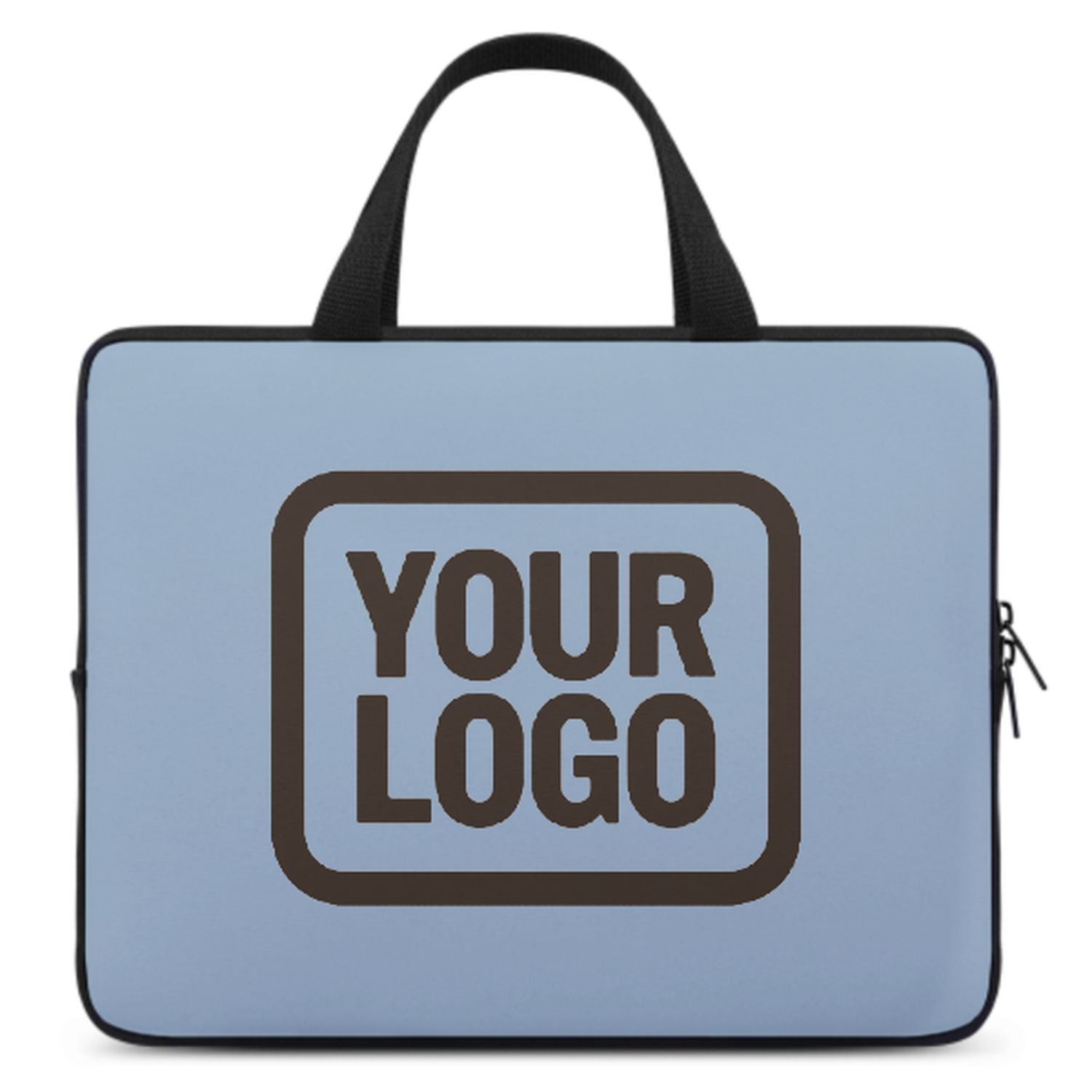 Maßgeschneidertes Hellblau Brown Laptop Tasche