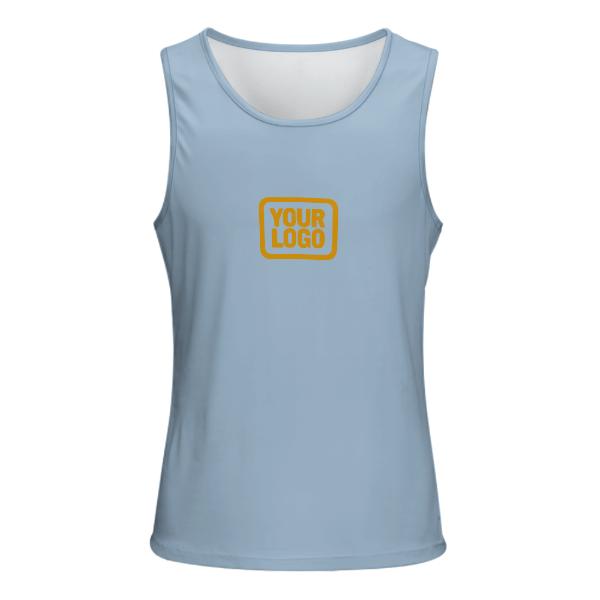 Maßgeschneidertes Hellblau Gelb Herren Tanktop