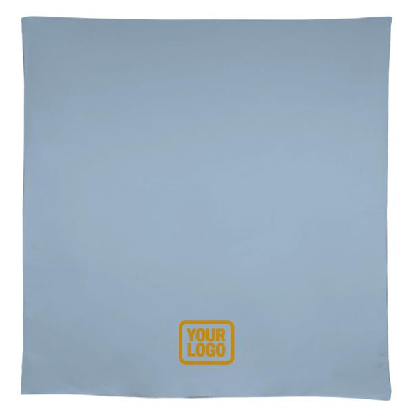 Tovaglia quadrata personalizzata blu chiaro marrone