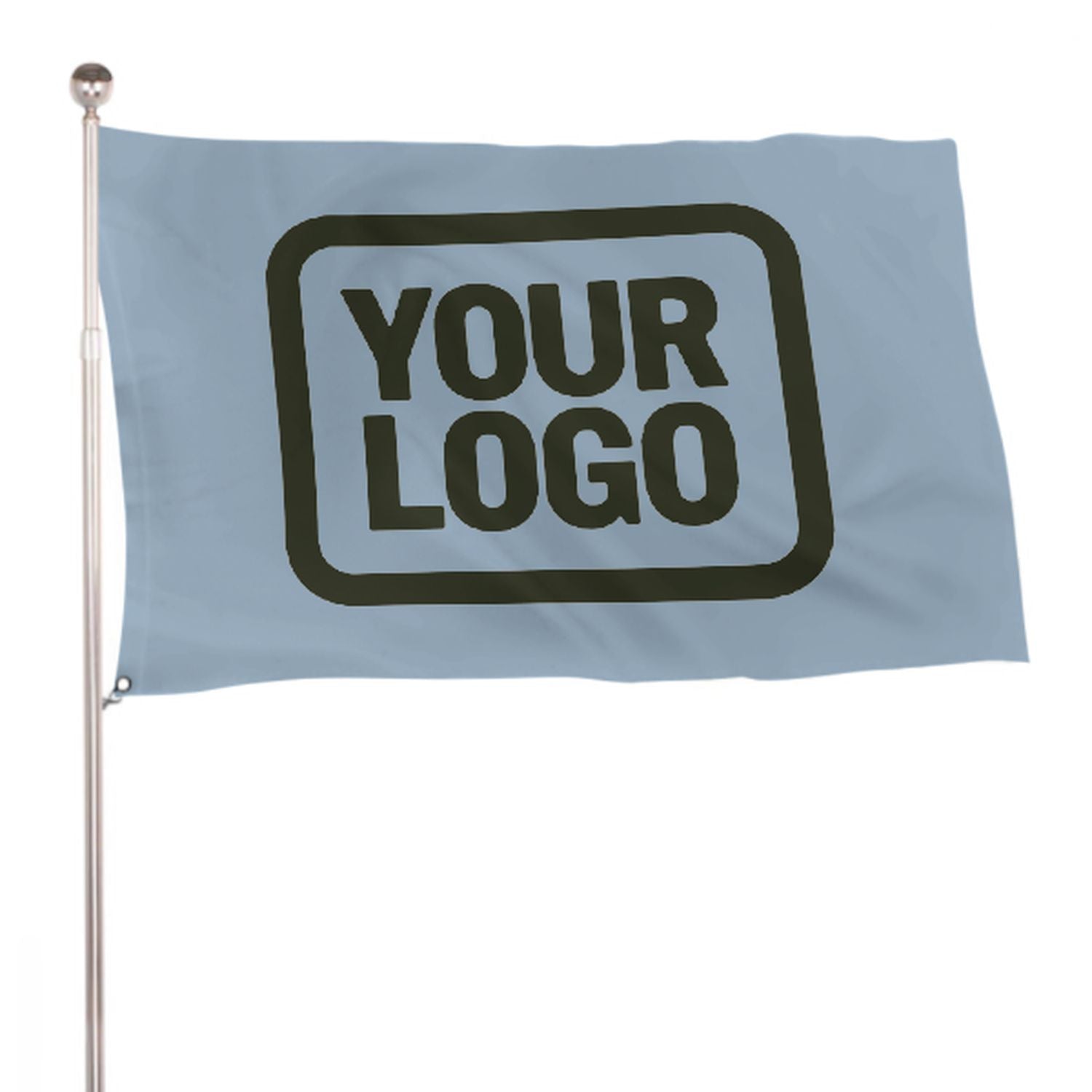 Maßgeschneidertes Hellblau Dunkles Oliv Flagge