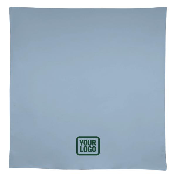 Tovaglia quadrata personalizzata color azzurro chiaro e verde oliva scuro