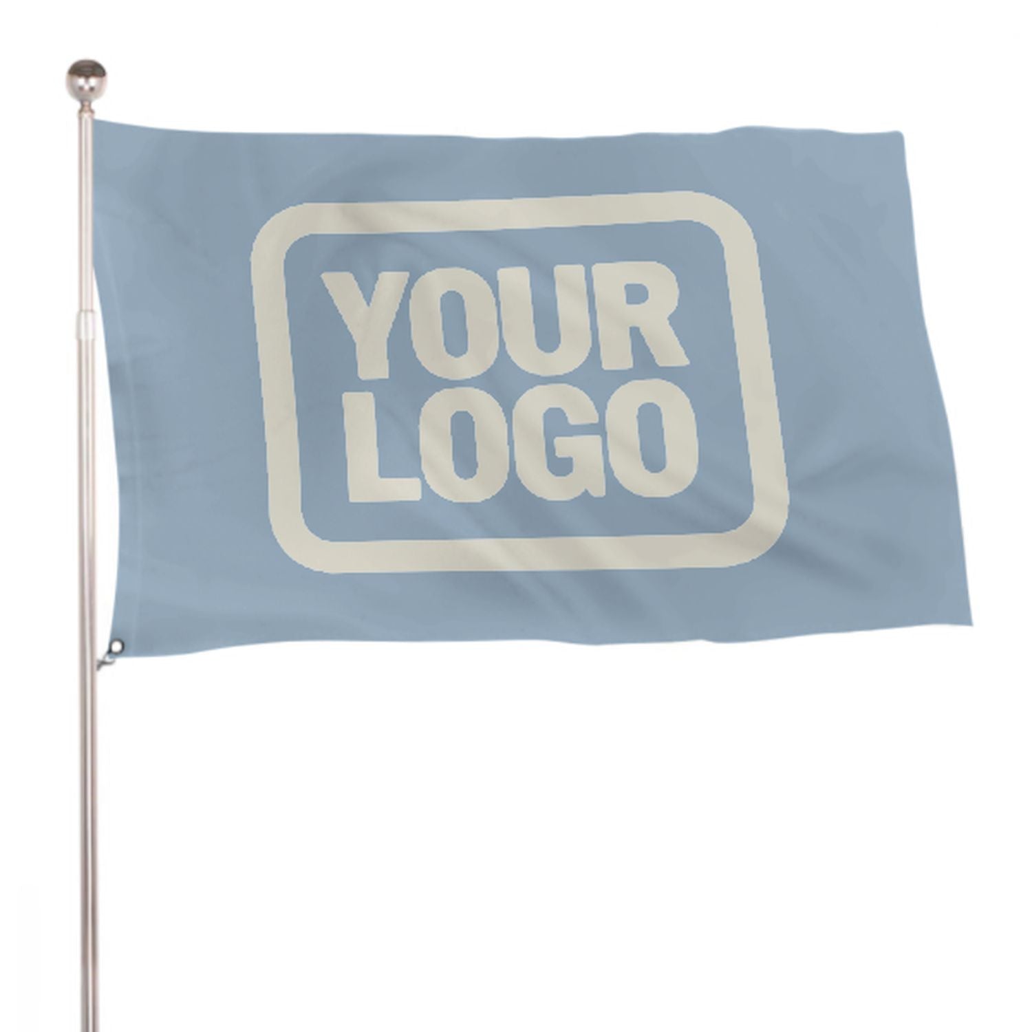 Maßgeschneidertes Hellblau Beige Flagge
