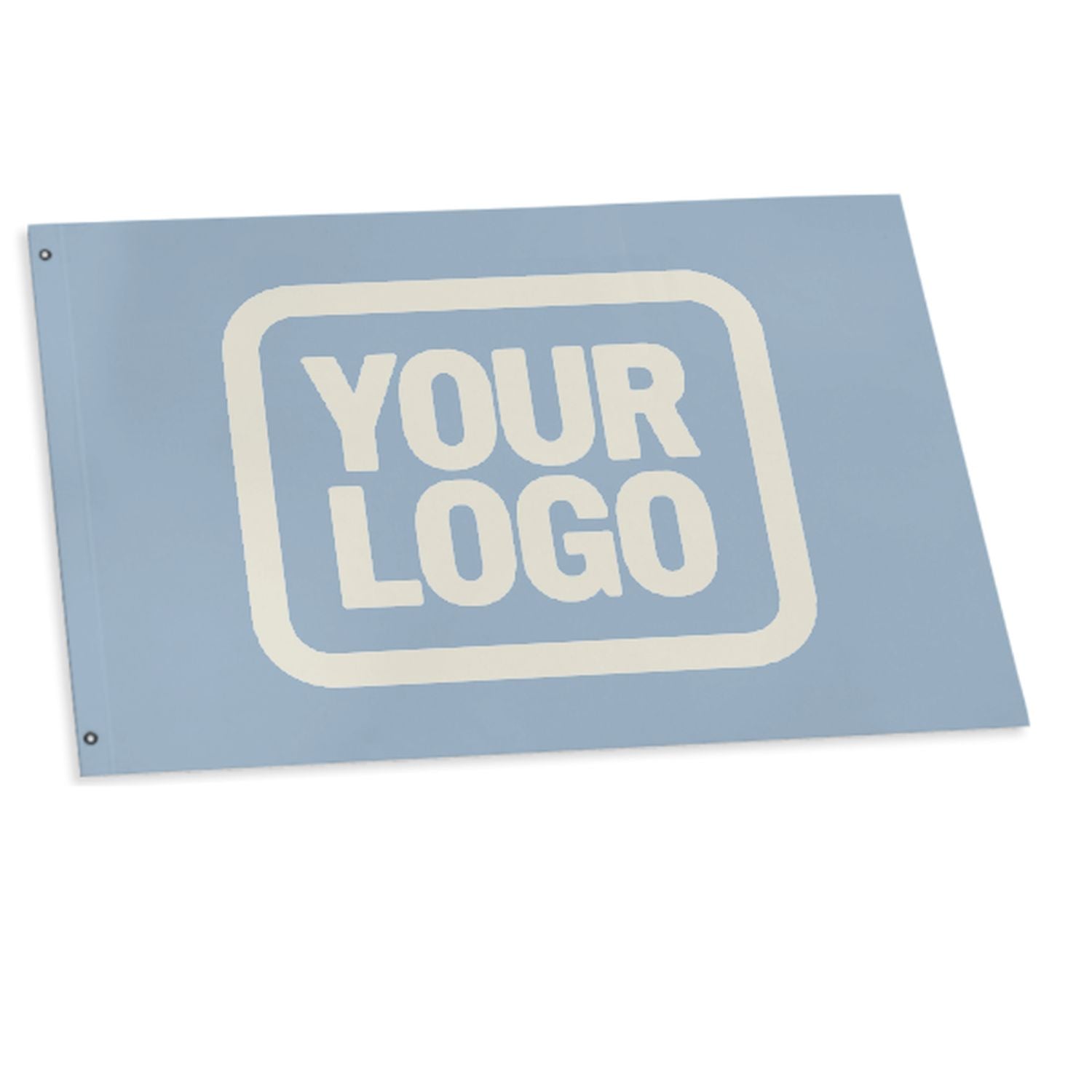 Maßgeschneidertes Hellblau Beige Flagge