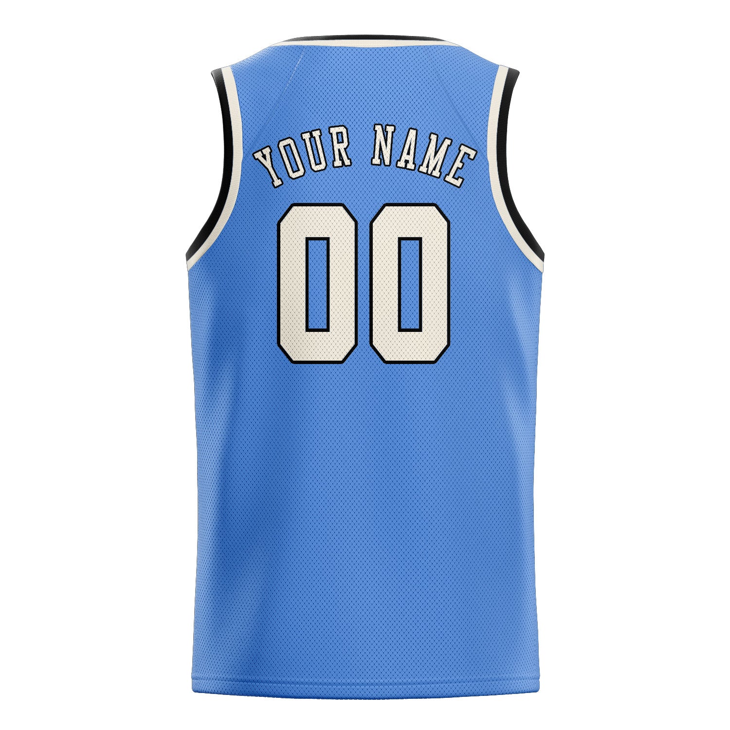 Benutzerdefiniertes Professionelles Hellblau Beige Basketballtrikot