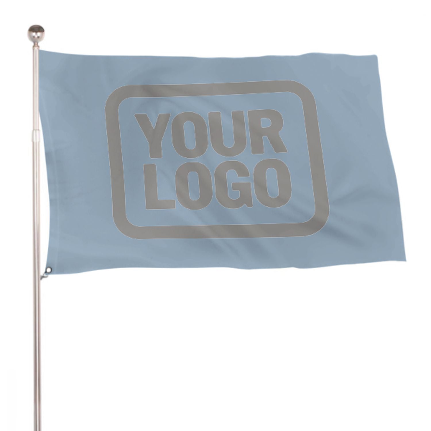 Maßgeschneidertes Hellblau Grau Flagge