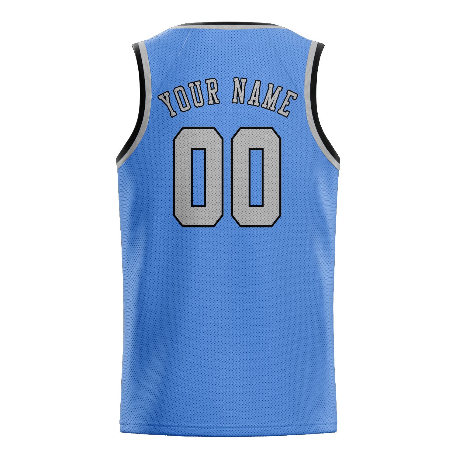 Benutzerdefiniertes Professionelles Hellblau Grau Basketballtrikot