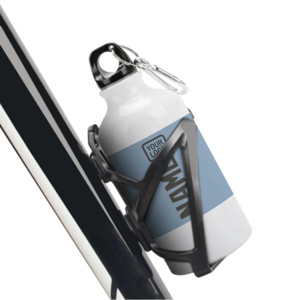 Maßgeschneidertes Hellblau Dunkelgrau Sportflasche