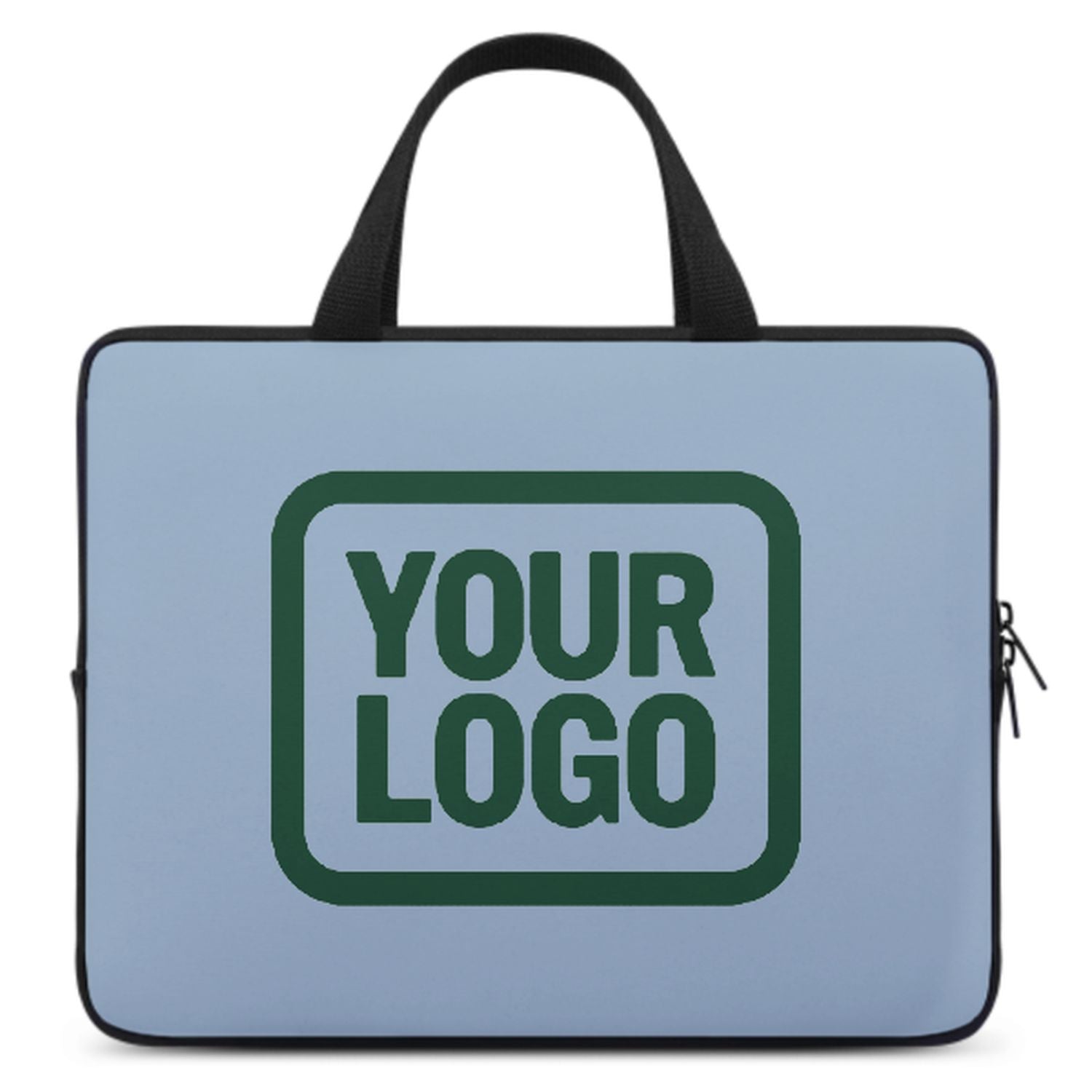 Sac pour ordinateur portable personnalisé bleu clair vert