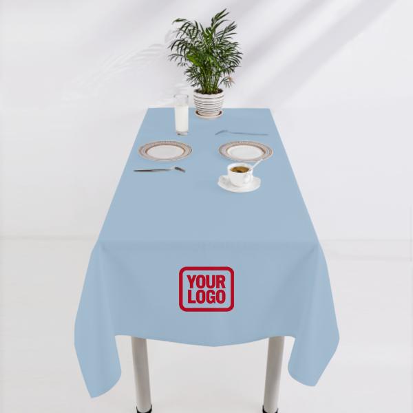 Tovaglia quadrata personalizzata verde muschio azzurro