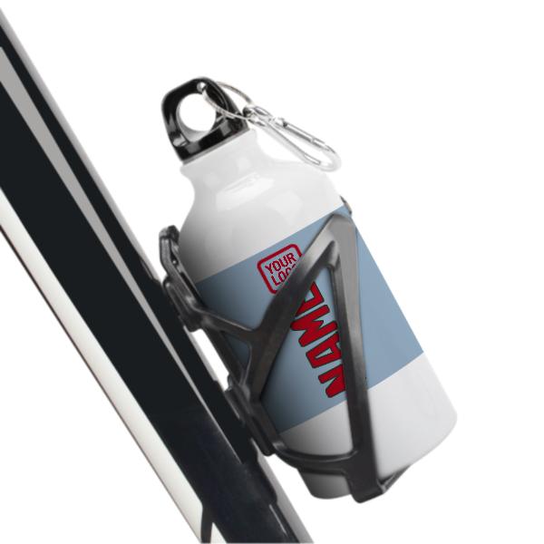 Maßgeschneidertes Hellblau Rot Sportflasche
