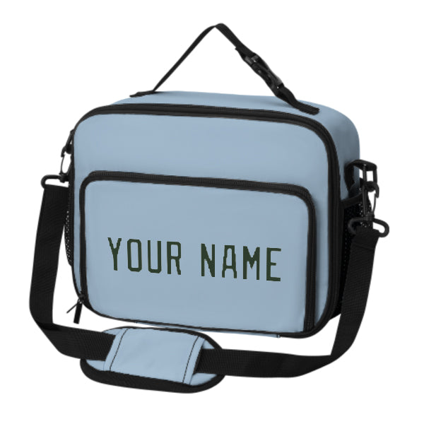 Maßgeschneidertes Hellblau Dark Green Lunch-Tasche