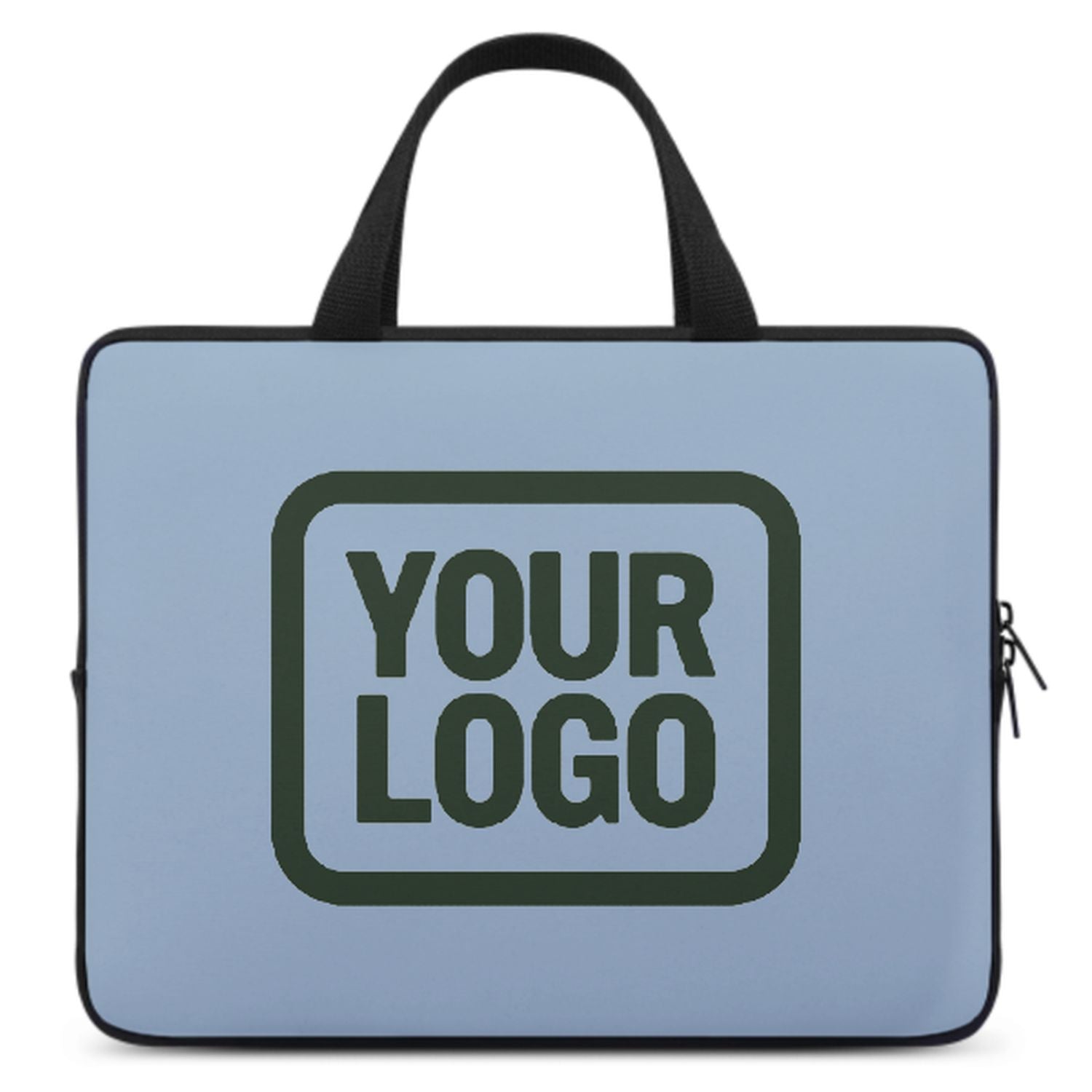 Sac pour ordinateur portable personnalisé bleu clair vert foncé
