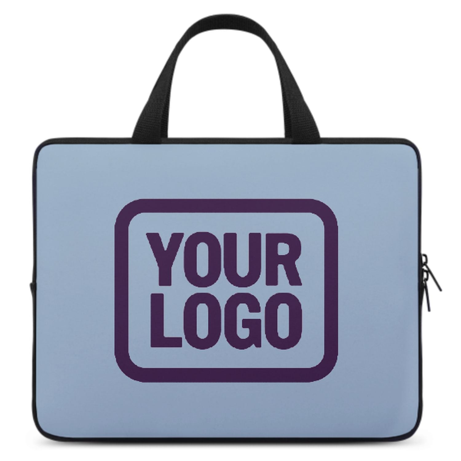 Sac pour ordinateur portable personnalisé bleu clair violet