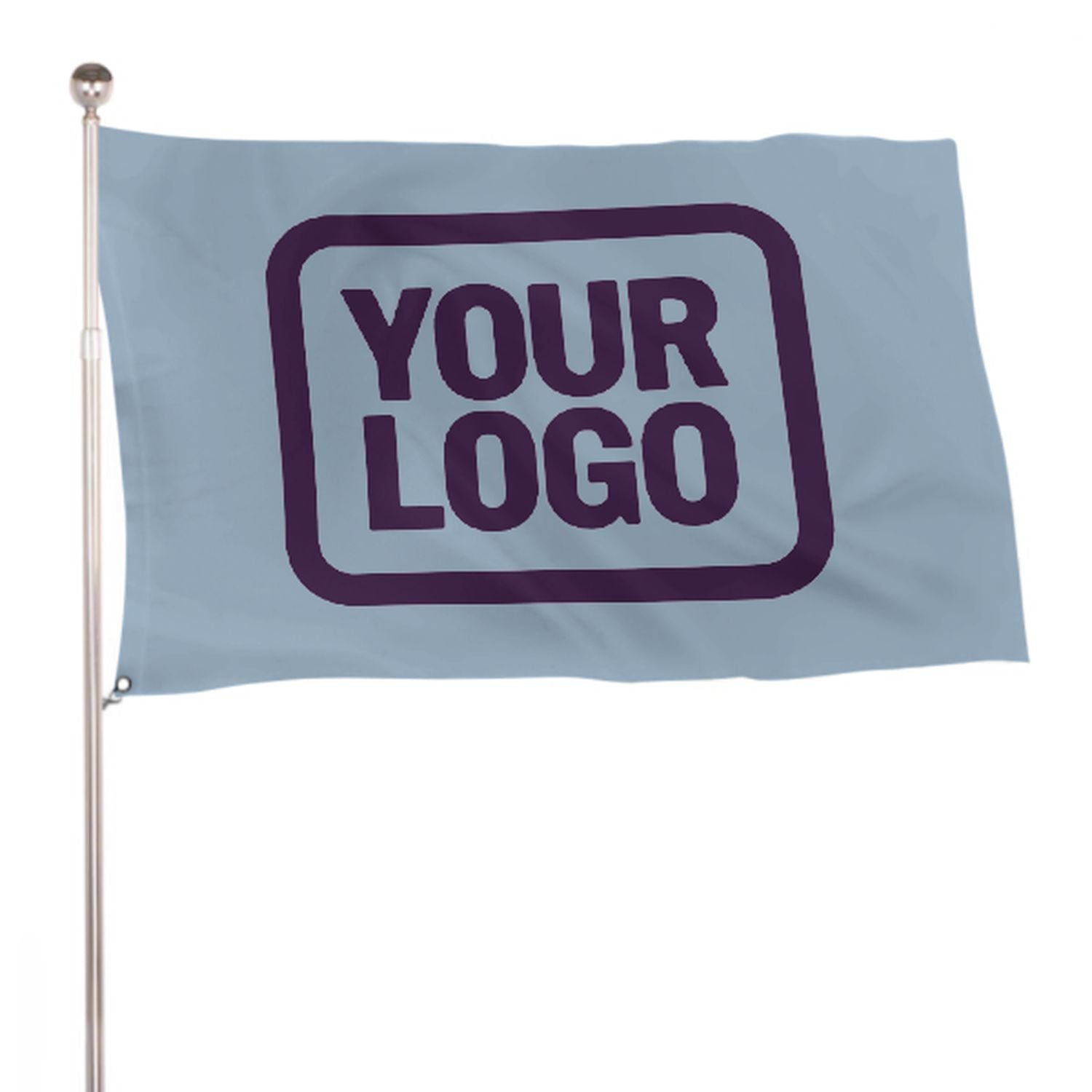Maßgeschneidertes Hellblau Lila Flagge
