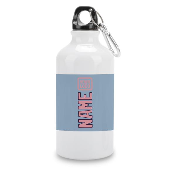Maßgeschneidertes Hellblau Rosa Sportflasche