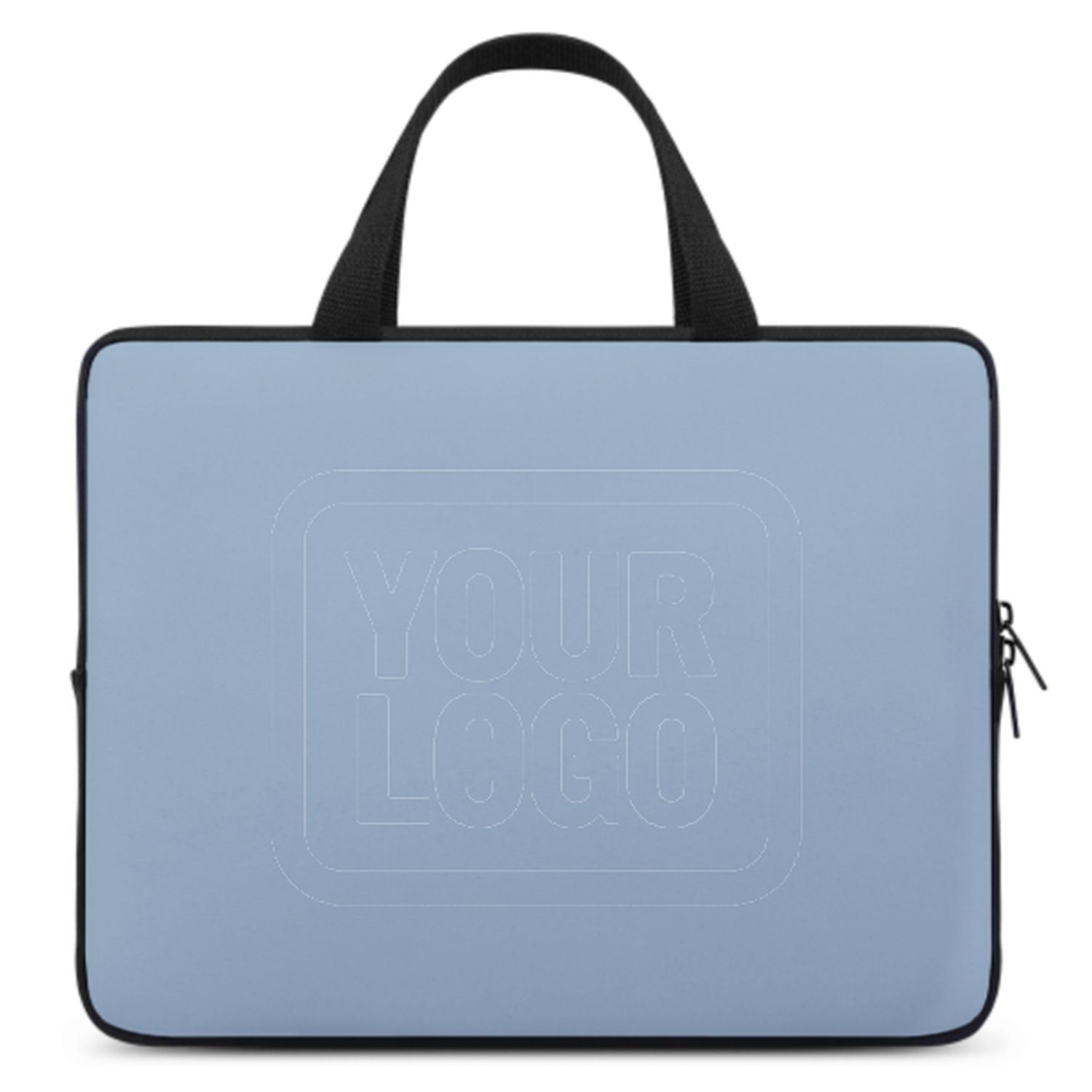 Sac pour ordinateur portable bleu clair personnalisé