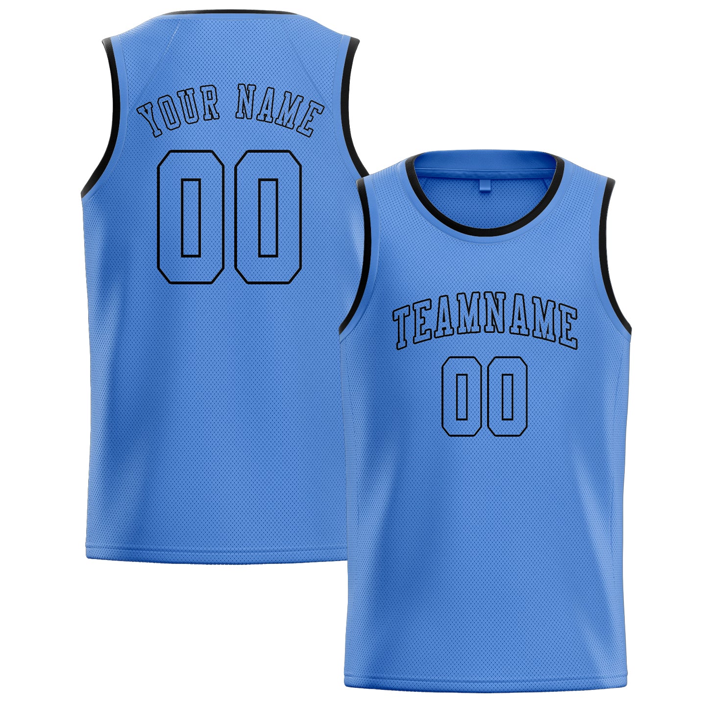 Benutzerdefiniertes Professionelles Hellblau Hellblau Basketballtrikot