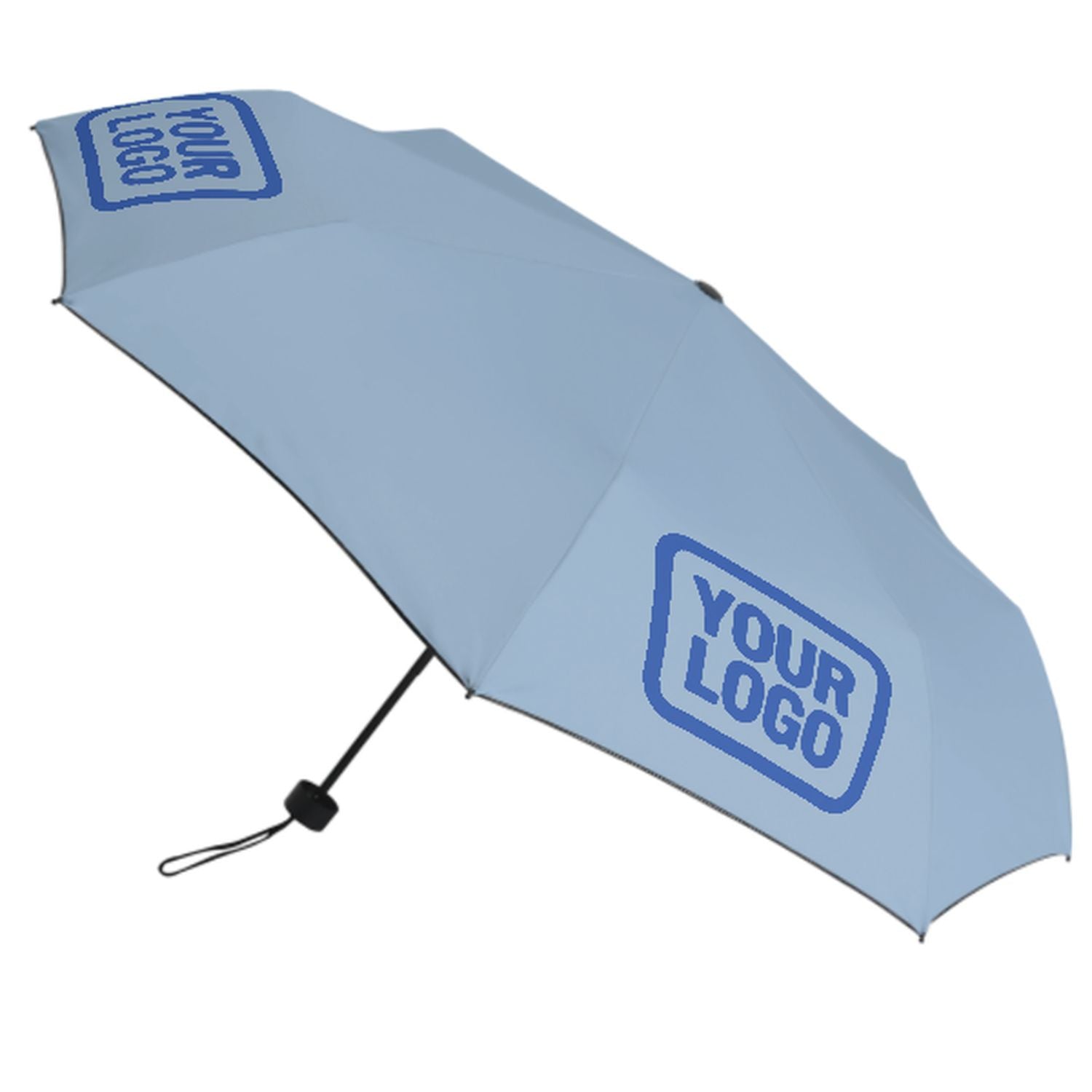 Maßgeschneidertes Hellblau Himmelblau Automatik-Regenschirm