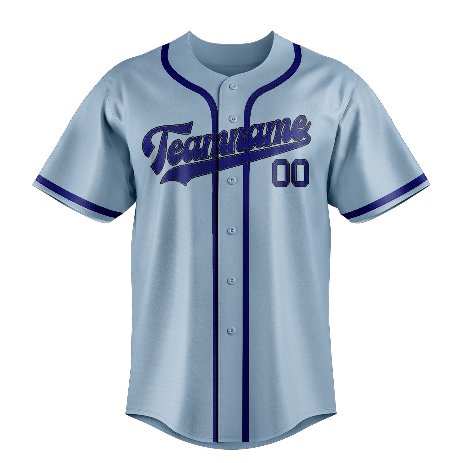 Benutzerdefiniertes Professionelles Hellblau Himmelblau Baseballtrikot