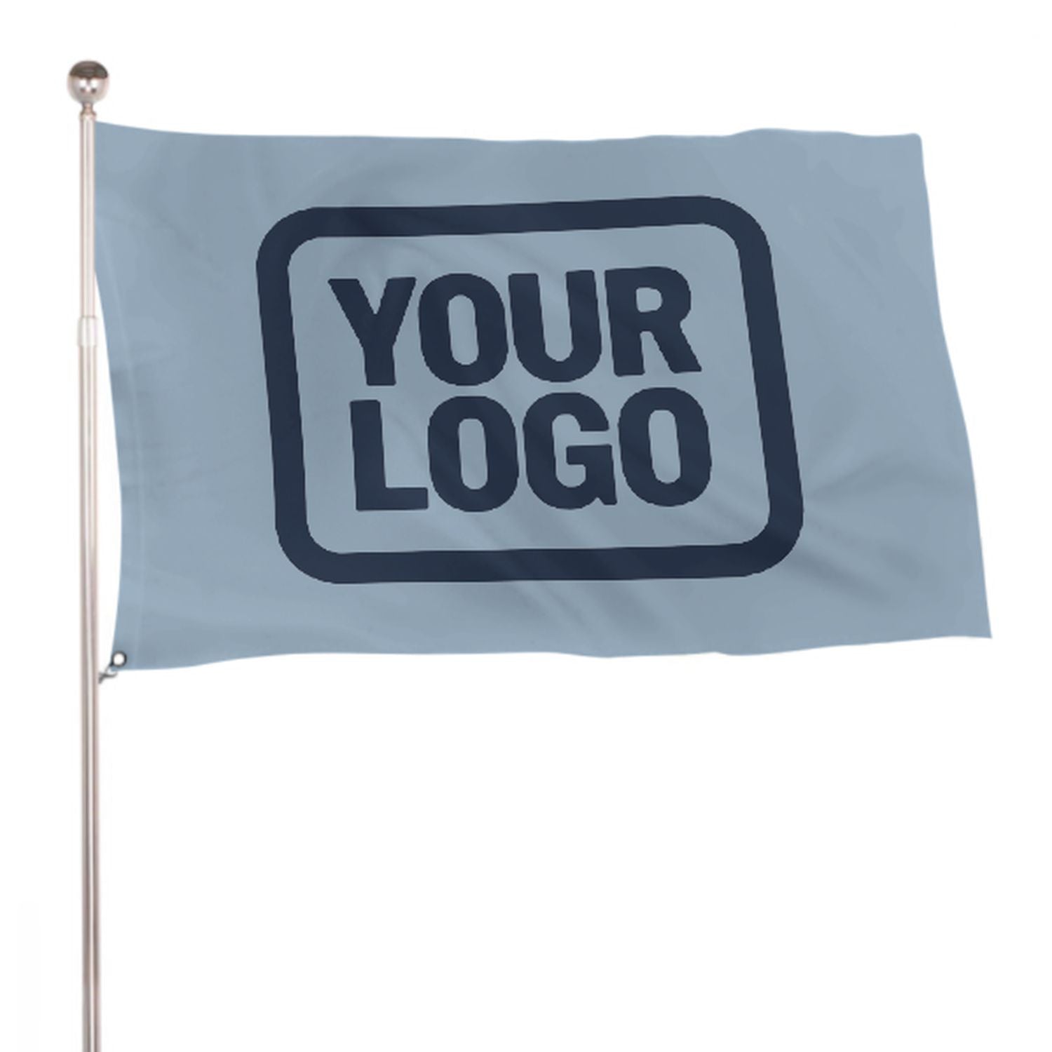 Maßgeschneidertes Hellblau Marineblau Flagge
