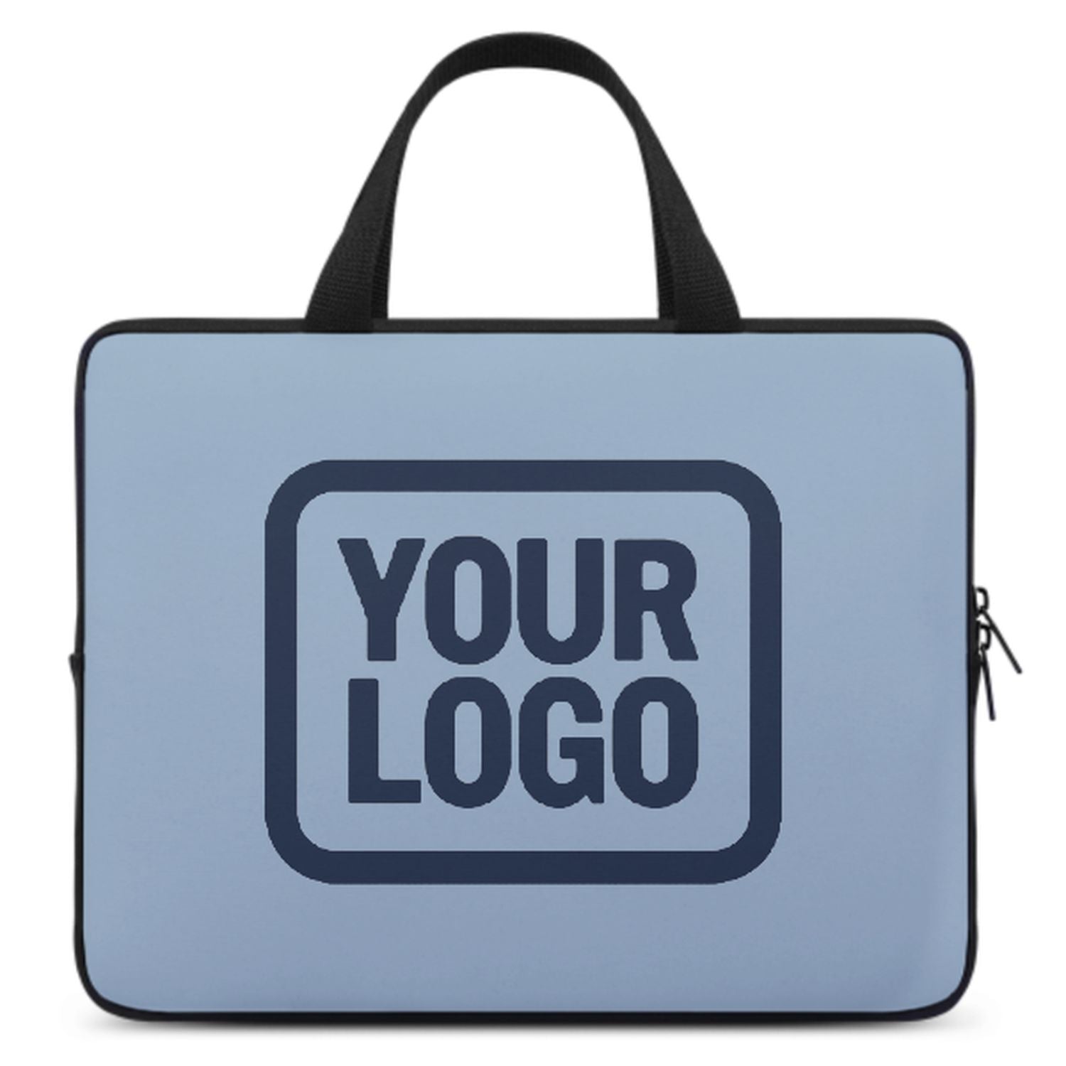 Sac pour ordinateur portable bleu clair personnalisé