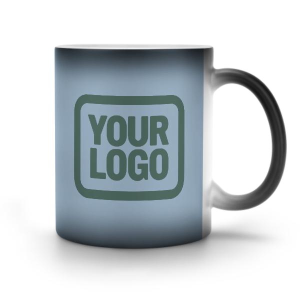 Tazza magica personalizzata blu chiaro e verde acqua