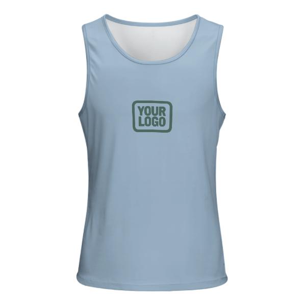 Maßgeschneidertes Hellblau Blaugrün Herren Tanktop