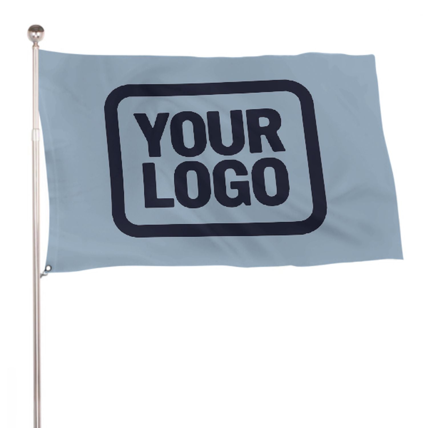 Maßgeschneidertes Hellblau Stahlblau Flagge