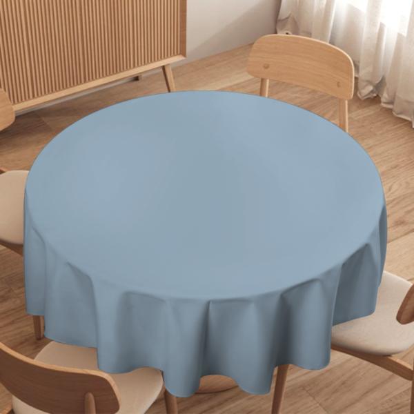 Maßgeschneidertes Hellblau Hellblau Runde Tischdecke