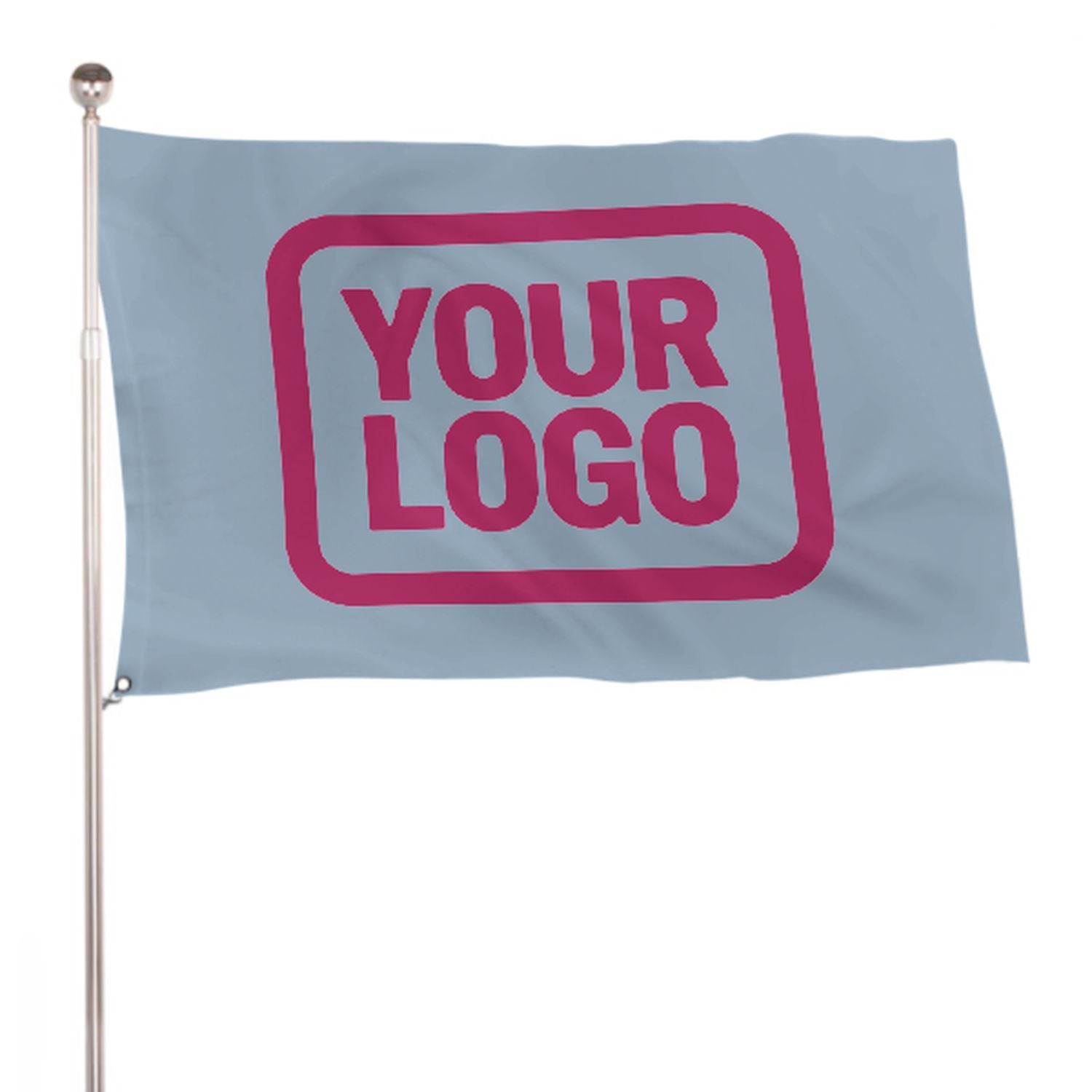 Maßgeschneidertes Hellblau Rosarot Flagge