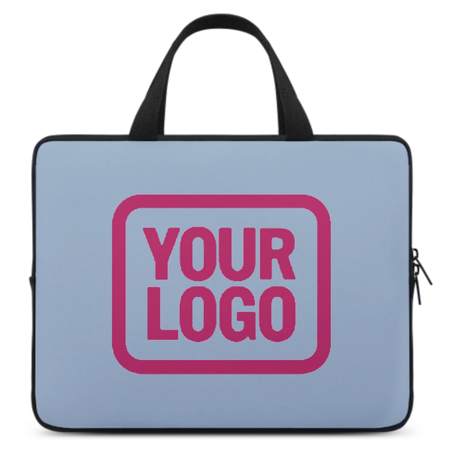 Sac pour ordinateur portable personnalisé bleu clair rose