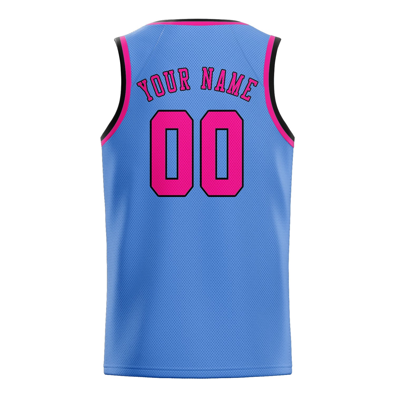 Benutzerdefiniertes Professionelles Hellblau Rosarot Basketballtrikot