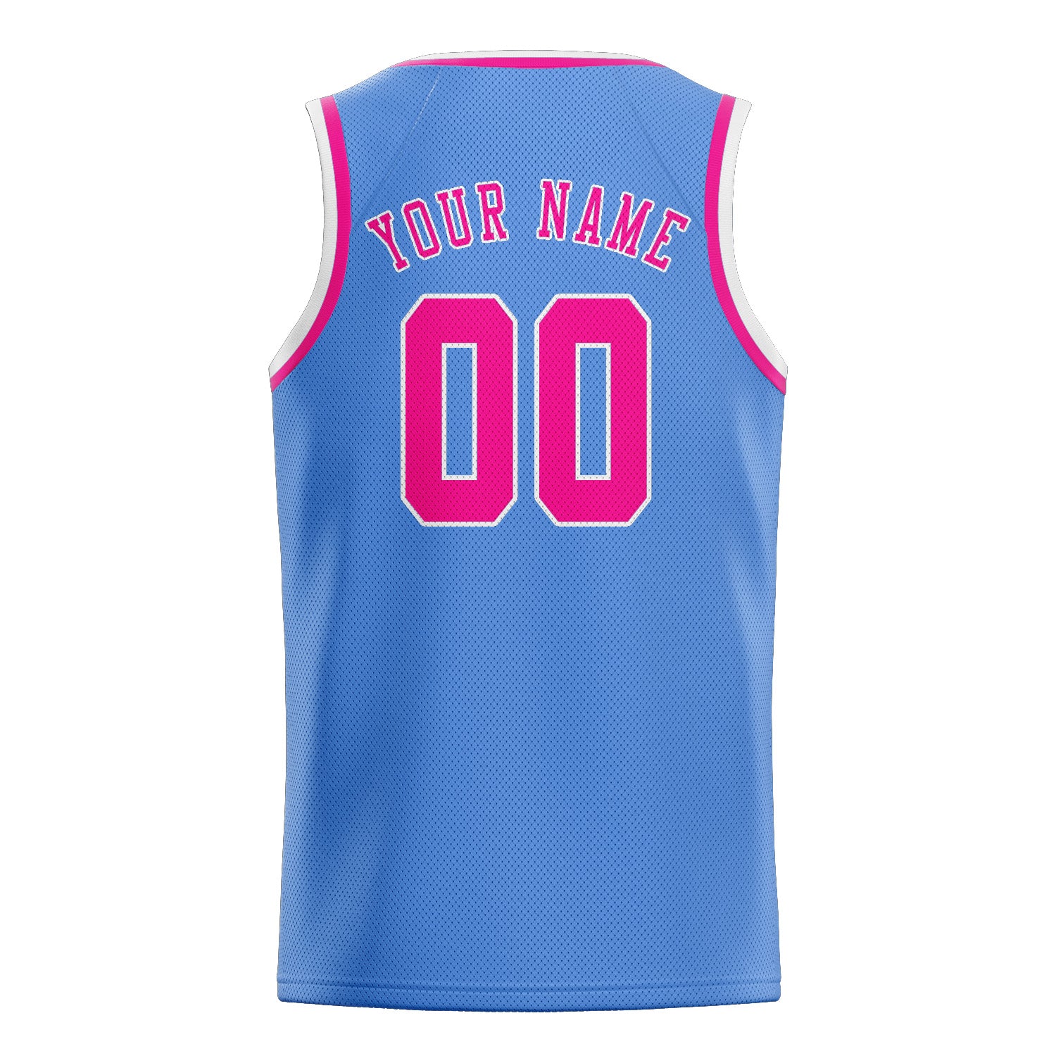 Benutzerdefiniertes Professionelles Hellblau Rosarot Basketballtrikot