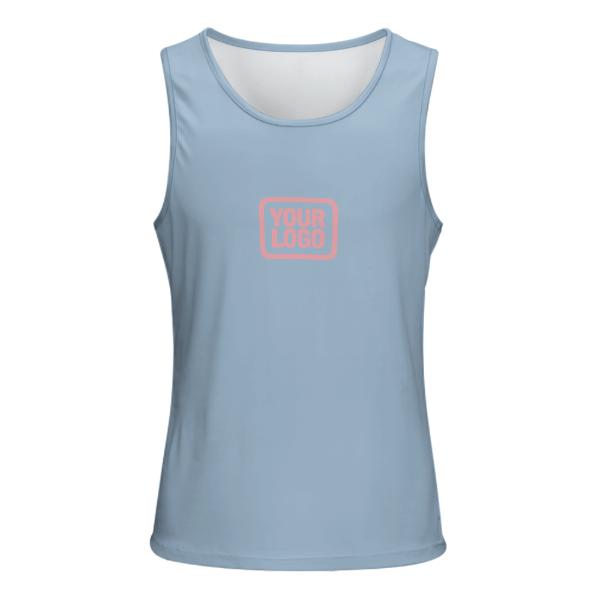 Maßgeschneidertes Hellblau Rosa Herren Tanktop