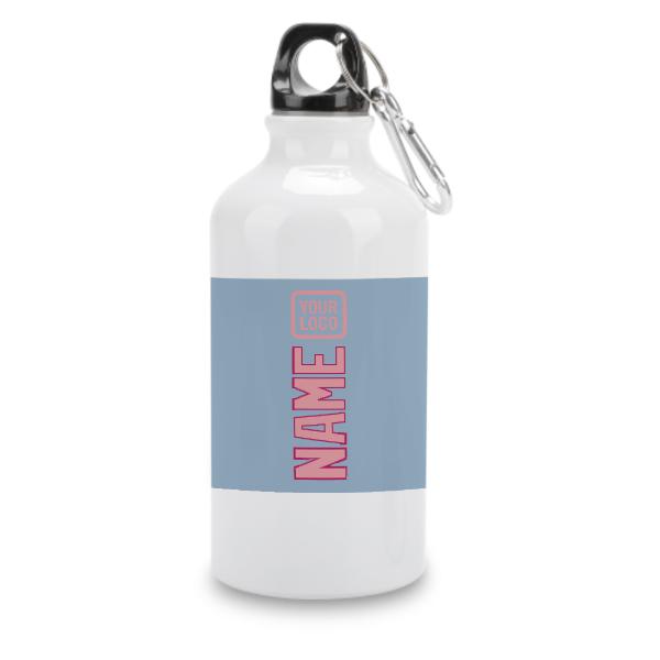 Maßgeschneidertes Hellblau Rosa Sportflasche