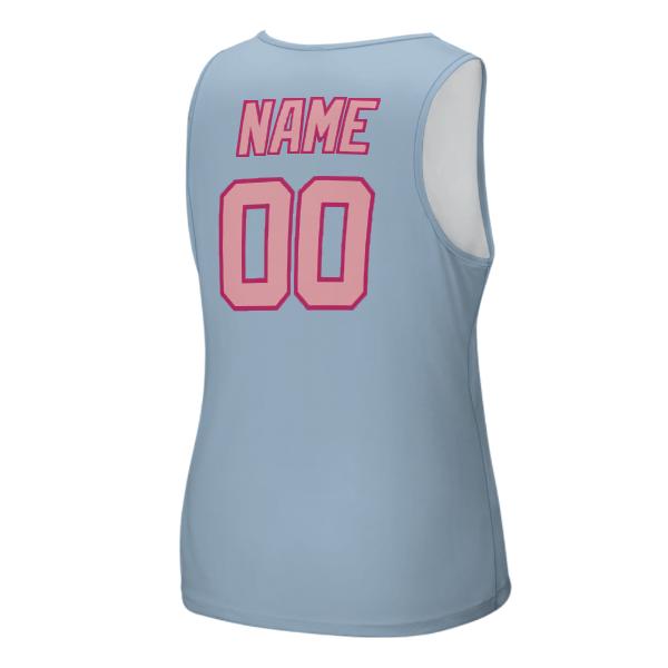 Maßgeschneidertes Hellblau Rosa Herren Tanktop