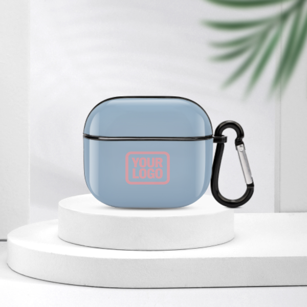 Maßgeschneidertes Hellblau Rosa AirPods-Hülle (3. Generation)