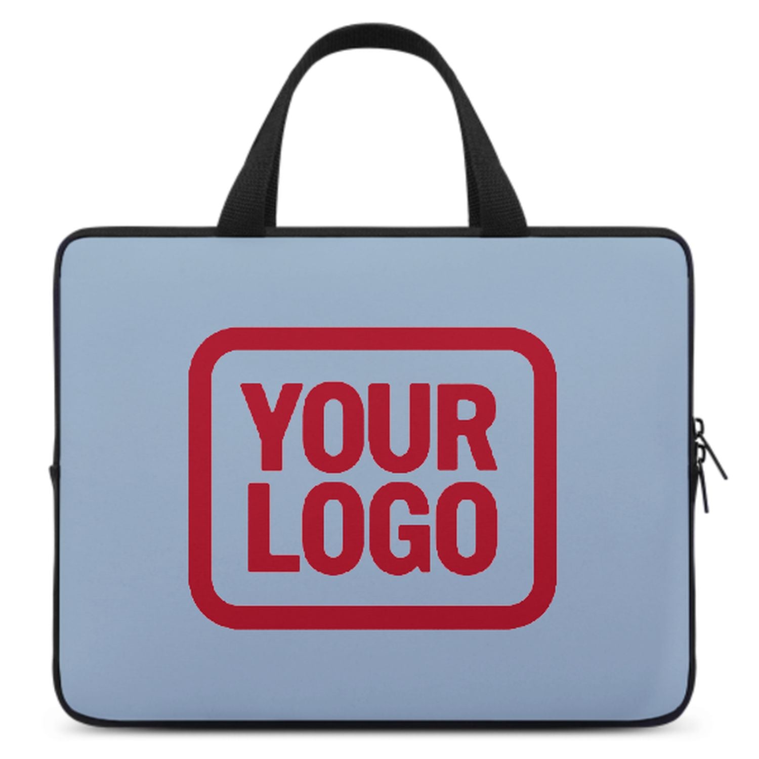 Sac pour ordinateur portable personnalisé bleu clair rouge