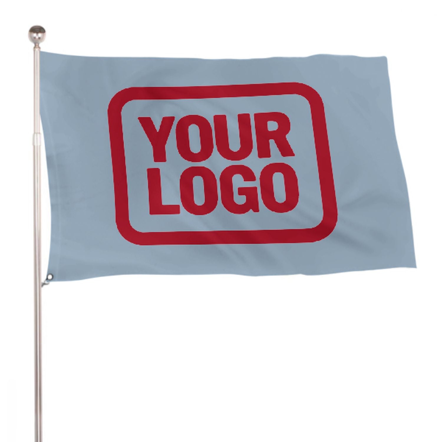 Maßgeschneidertes Hellblau Rot Flagge