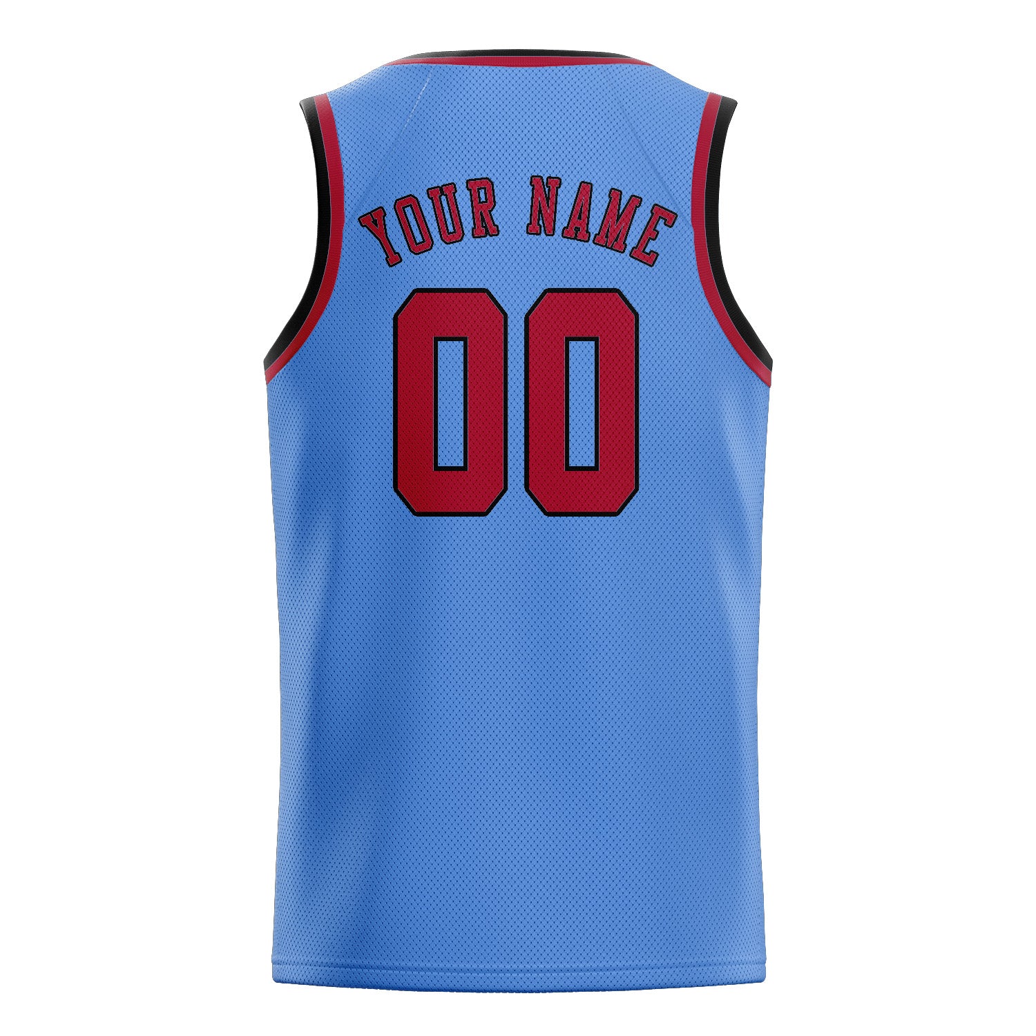 Benutzerdefiniertes Professionelles Hellblau Rot Basketballtrikot