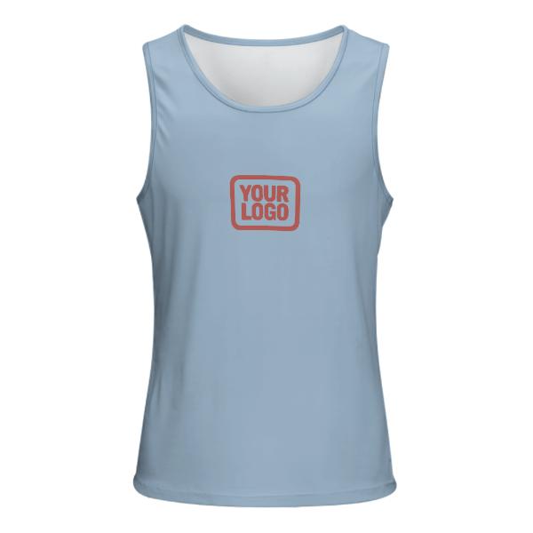 Maßgeschneidertes Hellblau Kupferrose Herren Tanktop