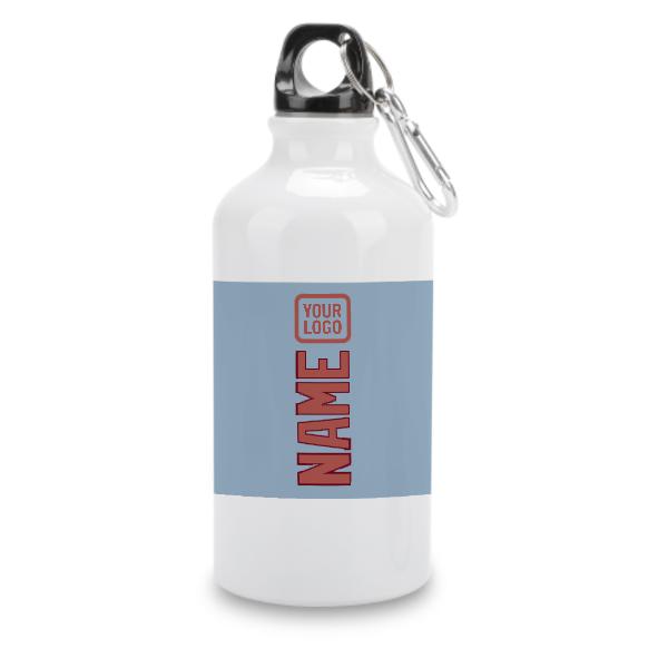Maßgeschneidertes Hellblau Kupferrose Sportflasche