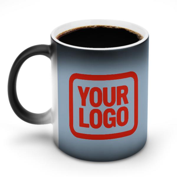 Tazza magica personalizzata blu chiaro arancione rossa
