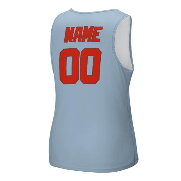 Maßgeschneidertes Hellblau Orangerot Herren Tanktop