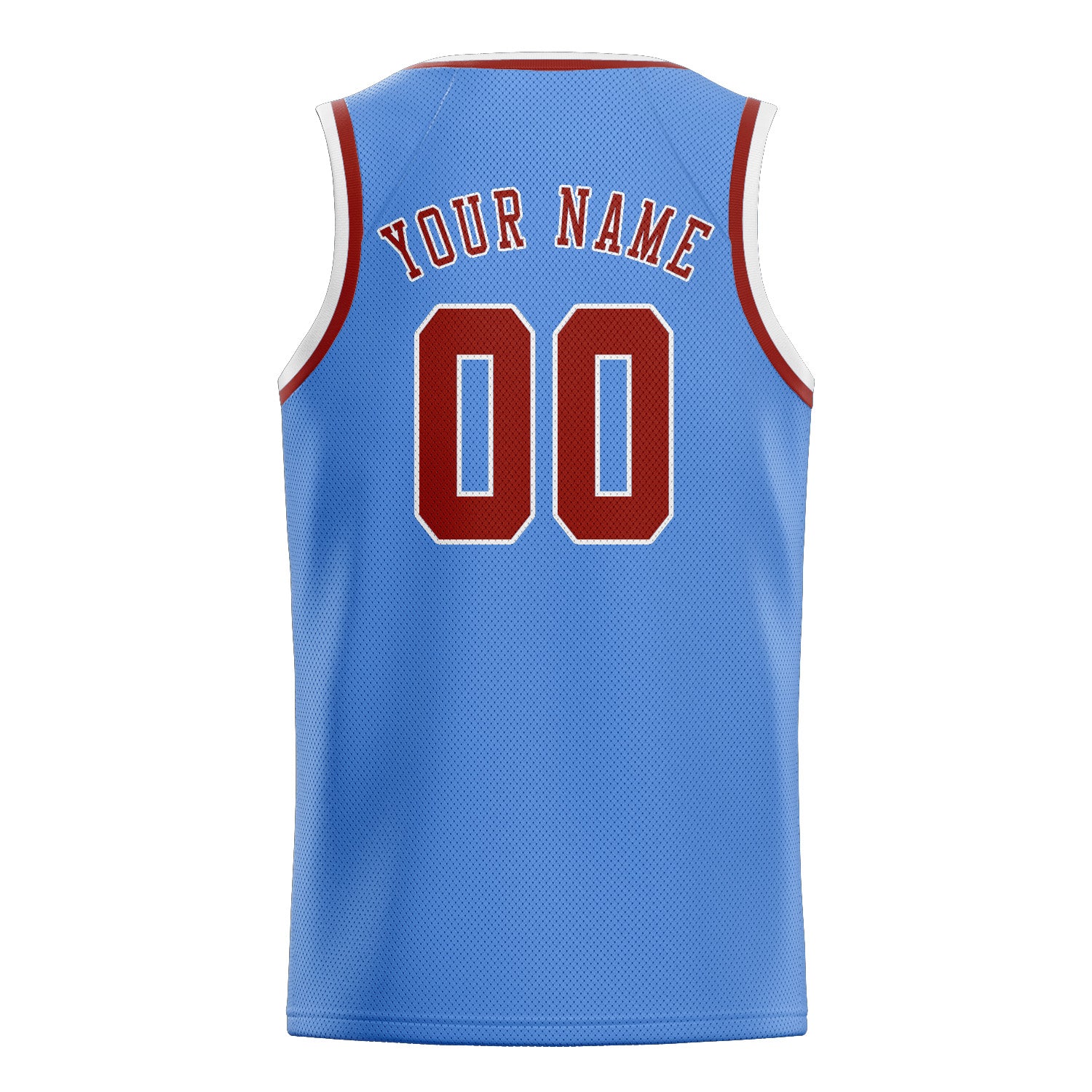 Benutzerdefiniertes Professionelles Hellblau Korallenrot Basketballtrikot