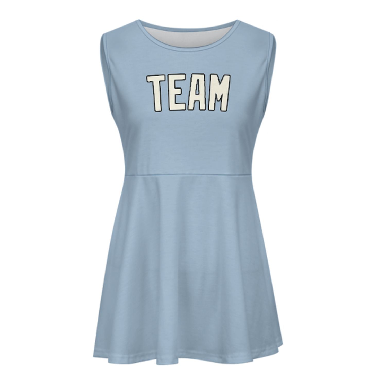 Maßgeschneidertes Hellblau Beige Cheerleader-Kleid